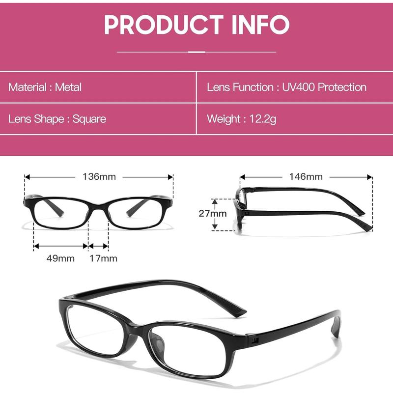 Fashion Glasses Clear Glasses for Women Blue Light Blocking Y2k Cosplay Eyewear Frame Gift for Festivals