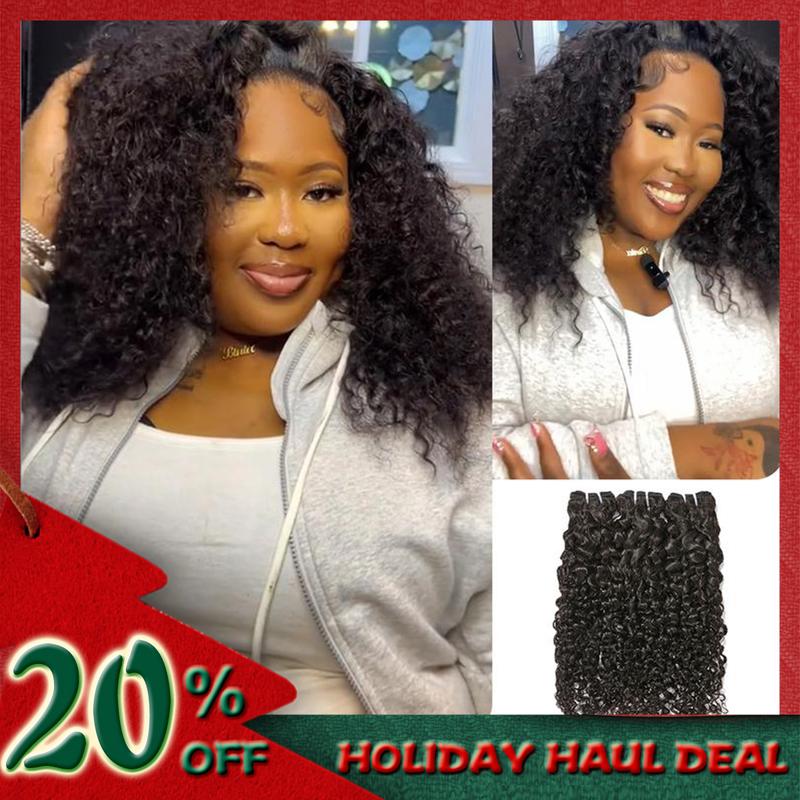 [Wequeen] Burmese Curly Human Hair Bundles Brazilian 100% Human Hair Budget Friendly 10A Grade Viral Hair Natural Black Color