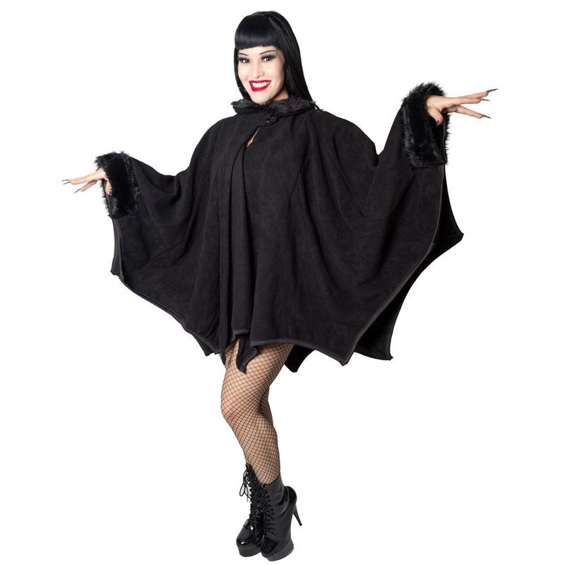 Glamour Ghoul Web Cape Black Fur