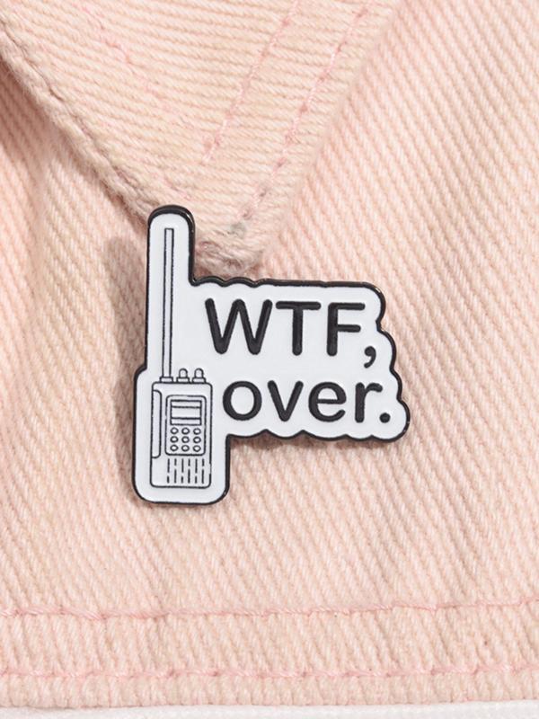 Funny Walkie Talkie Design Brooch, Cute Letter Design Brooch, Fashion Accessories for Men & Women, Trendy All-match & Exquisite Brooch for Birthday Gift