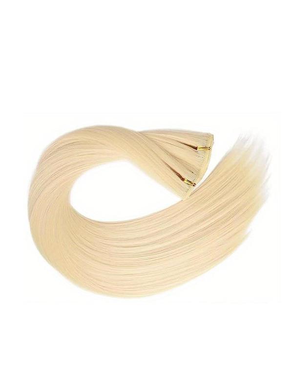 24 Inch Blonde Long Straight Hair Extension, Clip in Hair Extensions for Women, Striking Natural Fluffy Hairpieces for Daily & Party Hairstyle Decoration, 2024 Summer Fashion Accessories