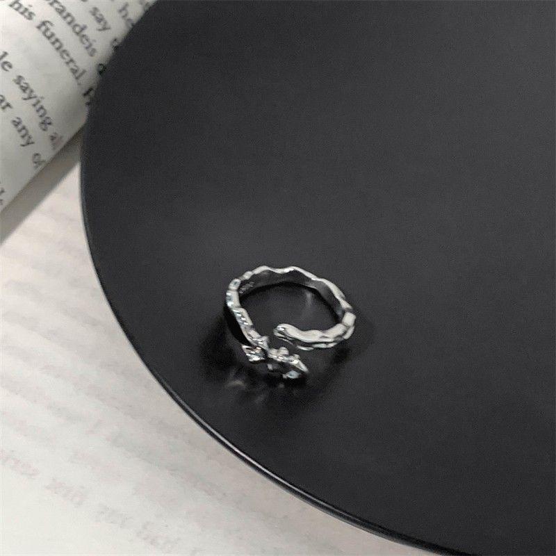 [Limited time offer] Black retro cold style drip glaze open ring for men and women niche design high-end fashion personality couple