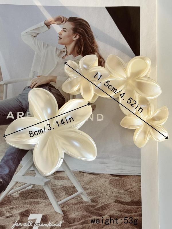 Matte Flower Design Hair Claws, Cute and Delicate Claw Clip, Elegant Style Hair Accessories for Women & Girls