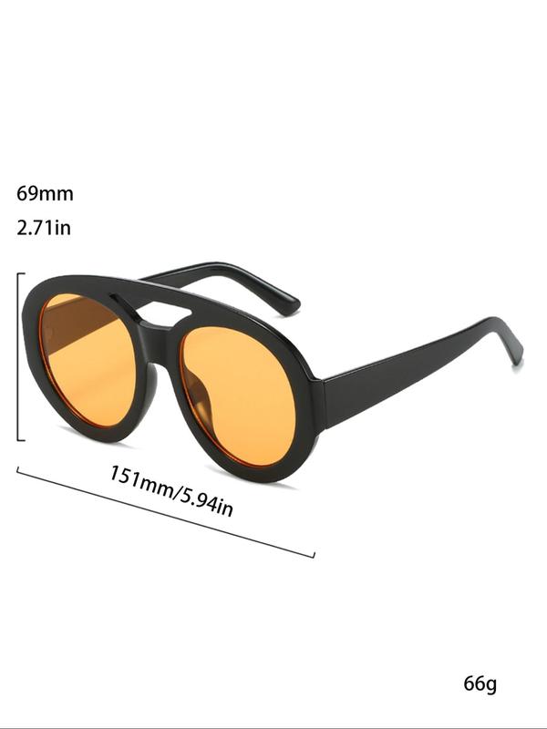 Fashionable All-match Tinted Lens Sunglasses, Stylish Ombre Lens Aviator Sunglasses for Men & Women, Fashion Sunglasses for Daily Use