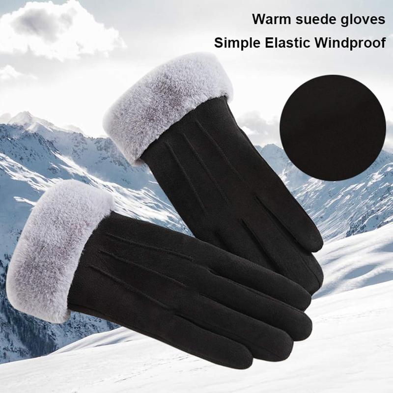 Cozy Touchscreen Gloves for Women - Thermal Lined, Elastic Cuff, Texting Compatible, Winter Warmth - Fashionable & Functional Accessory