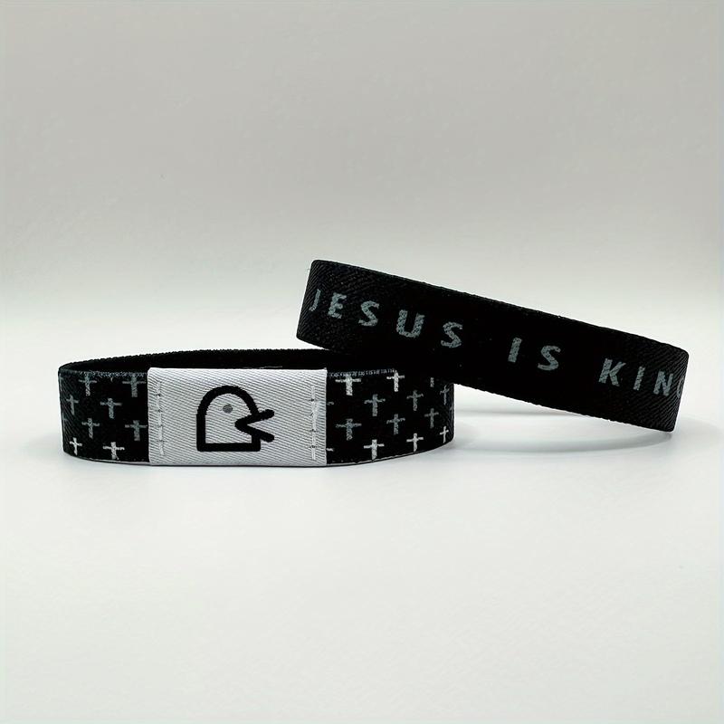 NFC Bible Verse Wristband - Waterproof & Sweatproof Daily Scripture Bracelet, Unisex Polyester Christian Fashion Accessory