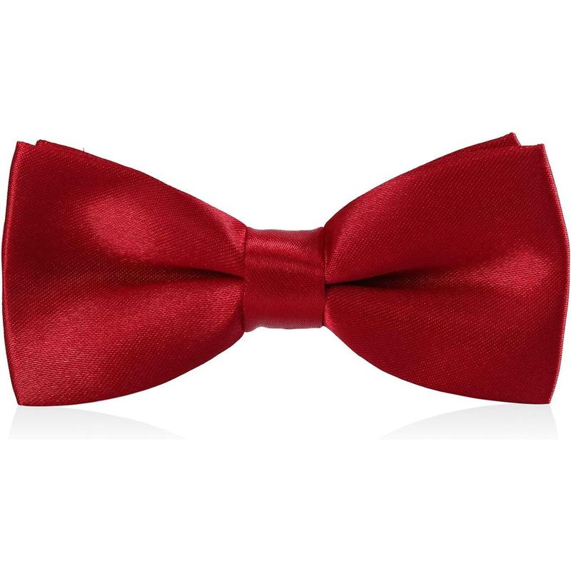 Boys Child Kids Bow ties - Adjustable Pre Tied Solid Color Wedding Party Bowties