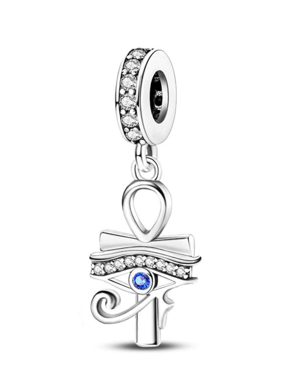 Creative Eye Design Pendant, 1 Count Rhinestone Decorated Charm for Women & Girls, Trendy All-match & Exquisite Jewelry for Birthday Gift