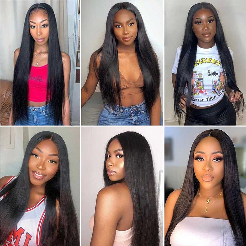 9x6 Glueless Wig Human Hair 28 30 Inch Straight 5x5 Lace Closure Wig Pre plucked For Women Ready To Go Wig