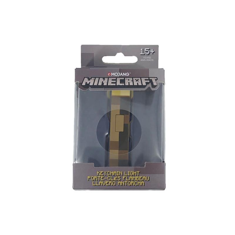 Minecraft Torch Light Keychain USB Charging Funny Keyring Backpack Pendant