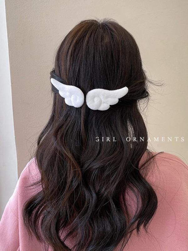 2024 Cute Angel Wing Design Hair Clips, Casual and Versatile Hair Accessories for Girls and Women, Funny Cute Accessories, Minimalist Headwear Suitable for Thick Hair