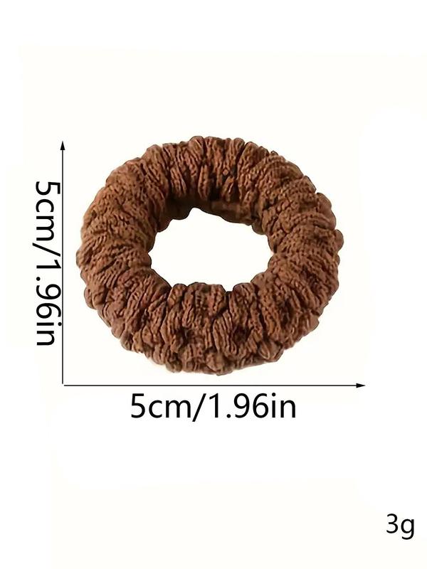 Solid Color High Stretch Hair Ties, Casual Simple Hair Accessories for Women & Girls, Minimalist Headwear Suitable for Thick Hair