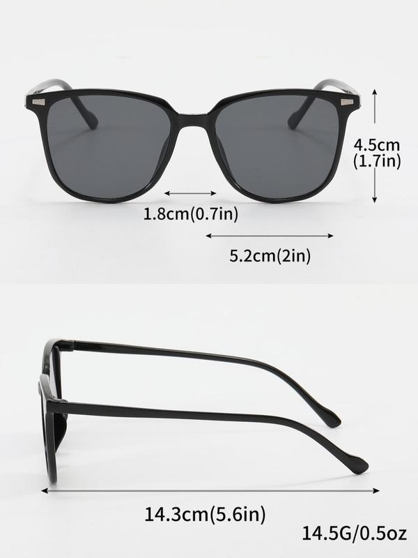 Unisex Vintage Square Frame Sunglasses Set (4 Pairs), Trendy Casual Sunglasses Set for Everyday Use, Fashionable Versatile Accessories for Driving Use