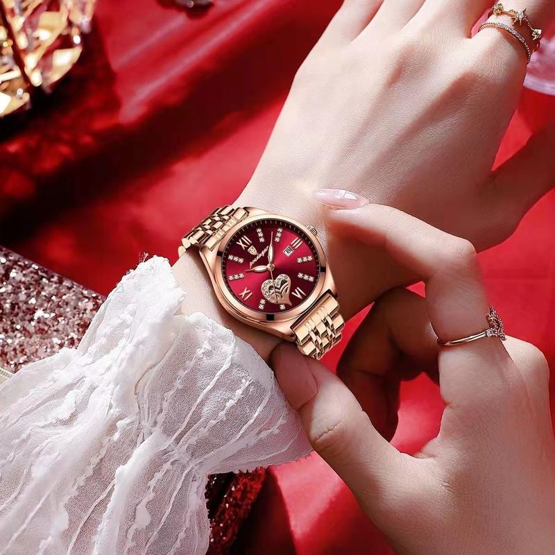 Swiss Classic Waterproof Luminous Women's Automatic Mechanical Watch Female Student Korean Style Fashionable Durable High-End Steel Belt