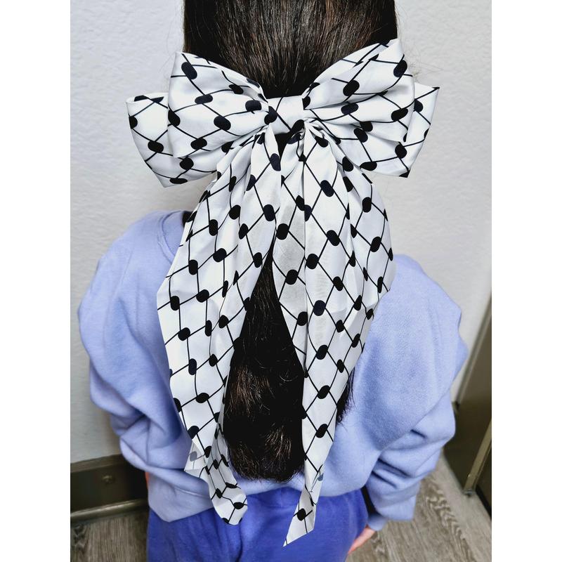 Keffiyeh Hatta Bow Hair Bows Accessory Bow with Tail