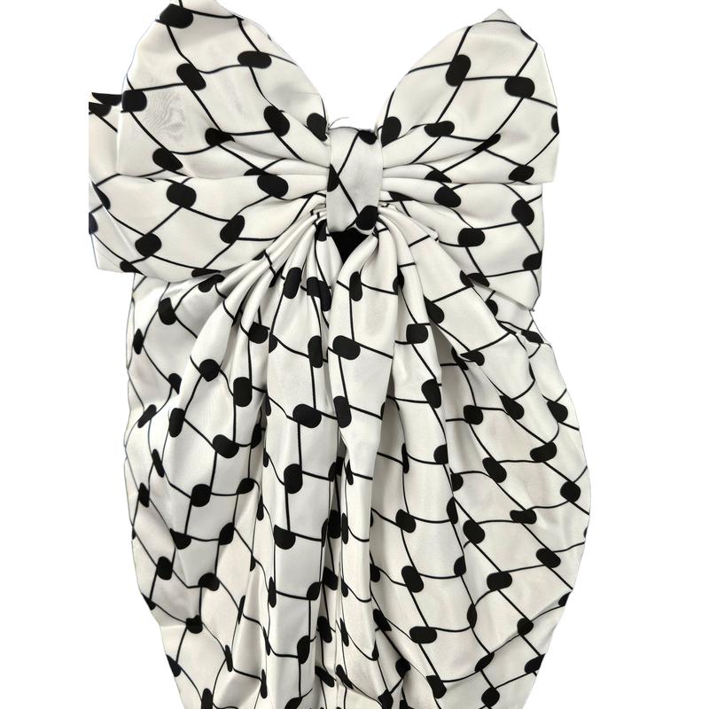 Keffiyeh Hatta Bow Hair Bows Accessory Bow with Tail