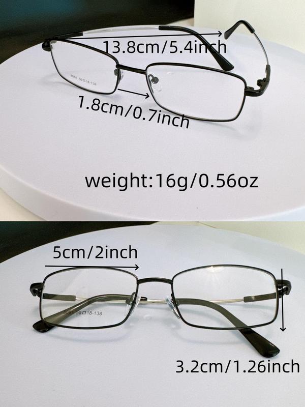 Men's Business Rectangle Glasses Frame, Lightweight Full Rim Glasses Frame for Men, Fashion Glasses Frame for Work, Daily Clothing Decor, for Birthday Gift