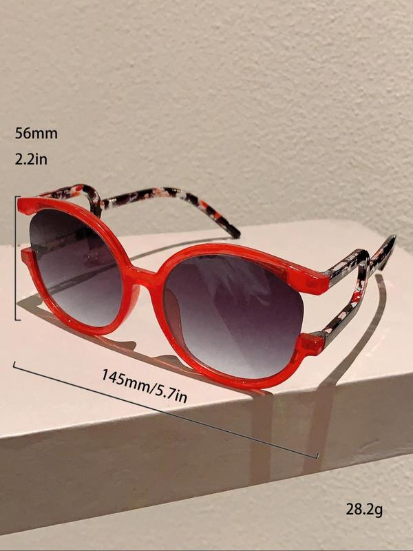 Retro Outdoor Round Frame Fashion Sunglasses, Travel Glasses Trends 2024 for Women, 2024 New Style Sun Protection Sunglasses for Trip & Driving Use