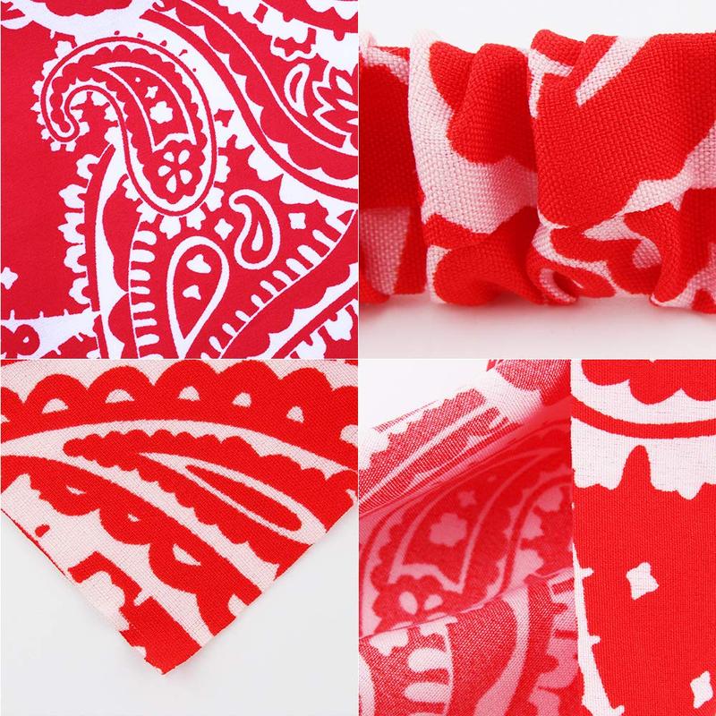 Bandana Headbands for Women Elastic Hair Bandana Scarf Headband Head Coverings for Women Large Boho Triangle Bandana Hair Coverings Handkerchief Headbands for Women Girls Hair Accessories