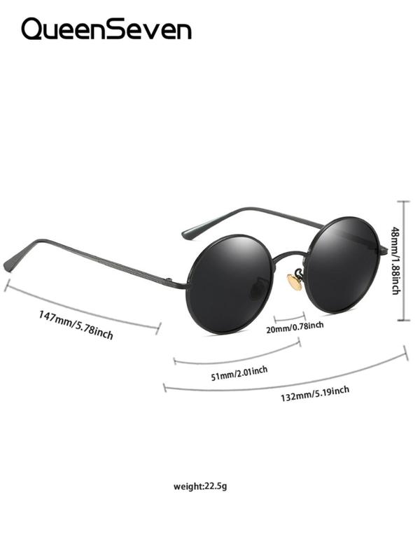 Unisex Punk Style Round Frame Sunglasses, Vintage Trendy Sunglasses, Fashionable Sunglasses for Outdoor Activities