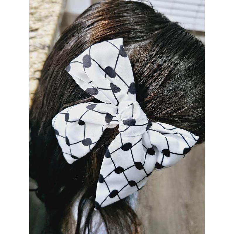 Keffiyeh Hatta Bow Hair Bows Accessory Bow with Tail