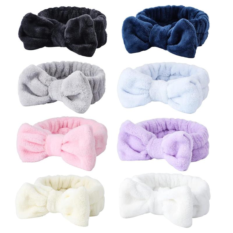 Spa Headband, 8Pack Makeup headband,Headband for Washing Face, Shower Skin Care Fluffy Spa Headband for Woman Girl Teens Slumber Party Supplies