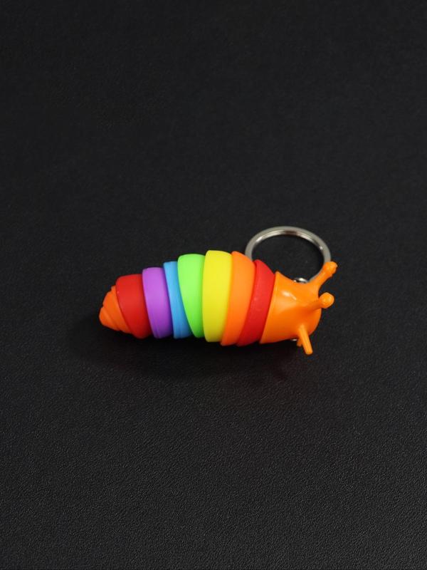 Random Color Swing Caterpillar Keychain, Small Caterpillar Key Chain for Car Keys, Caterpillar Key Holder, Swing Caterpillar Keychain, Cute Keychain, Kawaii Accessories