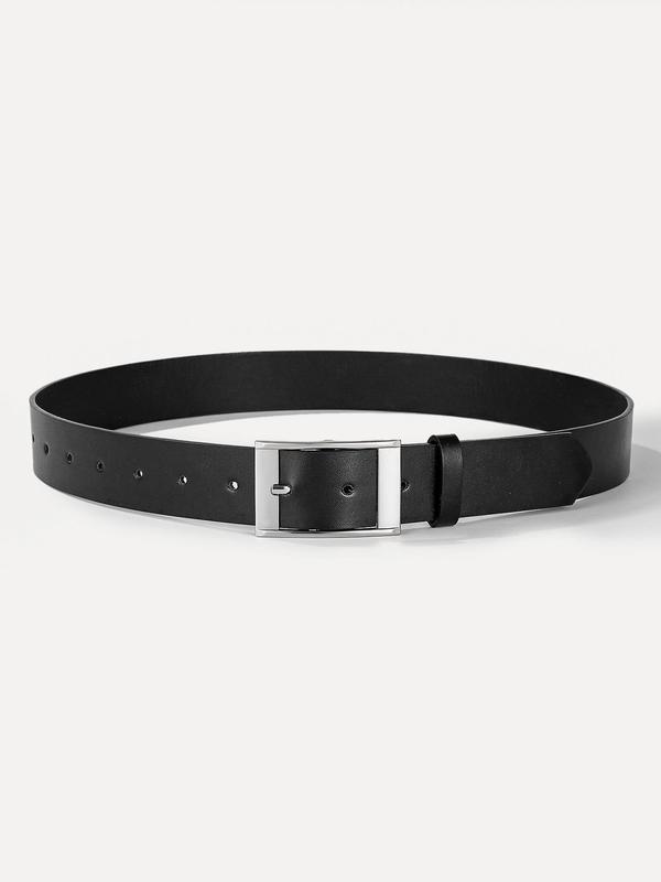 Fashion Solid Color Pu Buckle Belt, Casual Wide Waistband Belts for Men and Women for Party, Daily Clothing Decor, Trendy All-match & Exquisite Belt for Birthday Gift