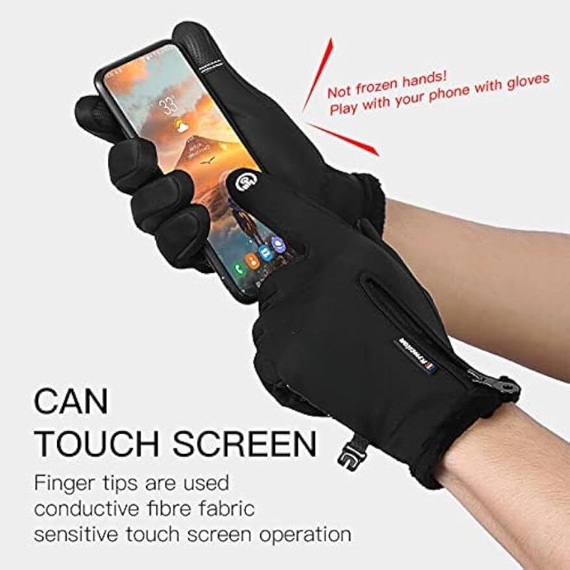 Winter Waterproof Gloves Cold Weather Keep Warm Touch Screen Full Fingers Gloves Windproof Touchscreen