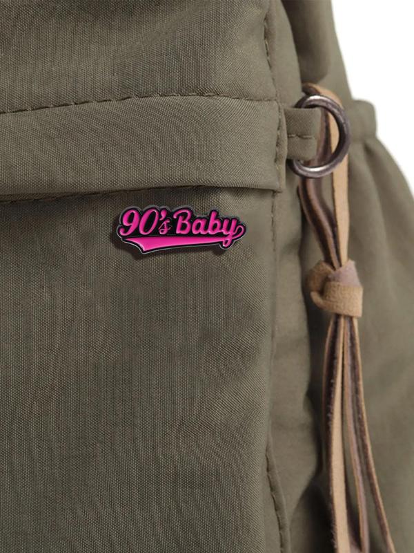 90's Baby Design Brooch, Letter Design Pin Badge for Clothes Backpack Hat Holiday Party, Fashion Cute Pin for Daily Clothing Decor, Trendy All-match & Exquisite Brooch for Birthday Gift