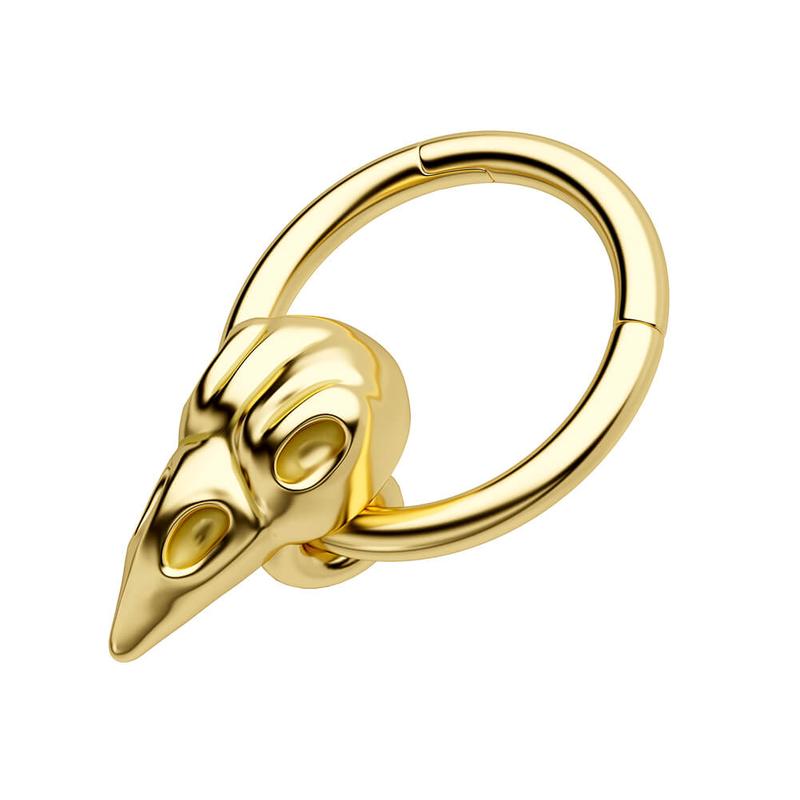 Oufer 16G Bird Head Skull Hinged Segment Septum Ring