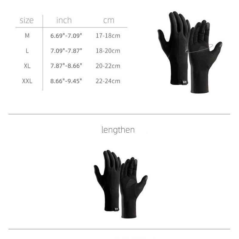 Sporty Unisex Plain Thermal Lined Touch Screen Sports Gloves, 3 Counts set Winter Warm Non-Slip Gloves for Outdoor Running, Cycling, Skiing Gloves, Sports & Outdoor Clothing Accessories