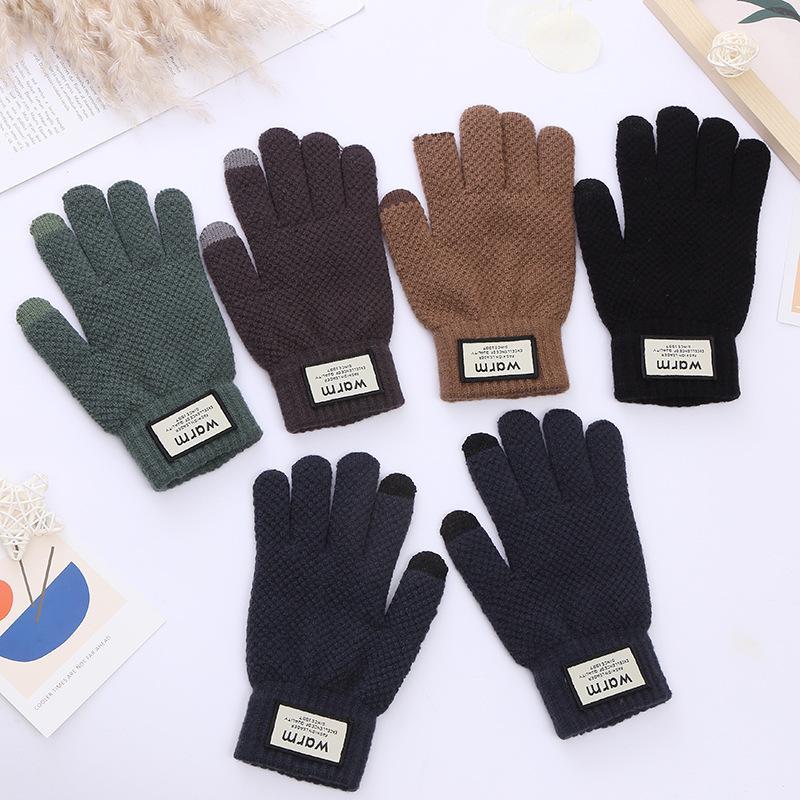 Winter Warm Touch Screen Gloves, 1 Pair Non-slip Thickened Gloves for Christmas Gift, Outdoor Cycling Hiking Fishing Gloves, Sports & Outdoor Clothes Accessories