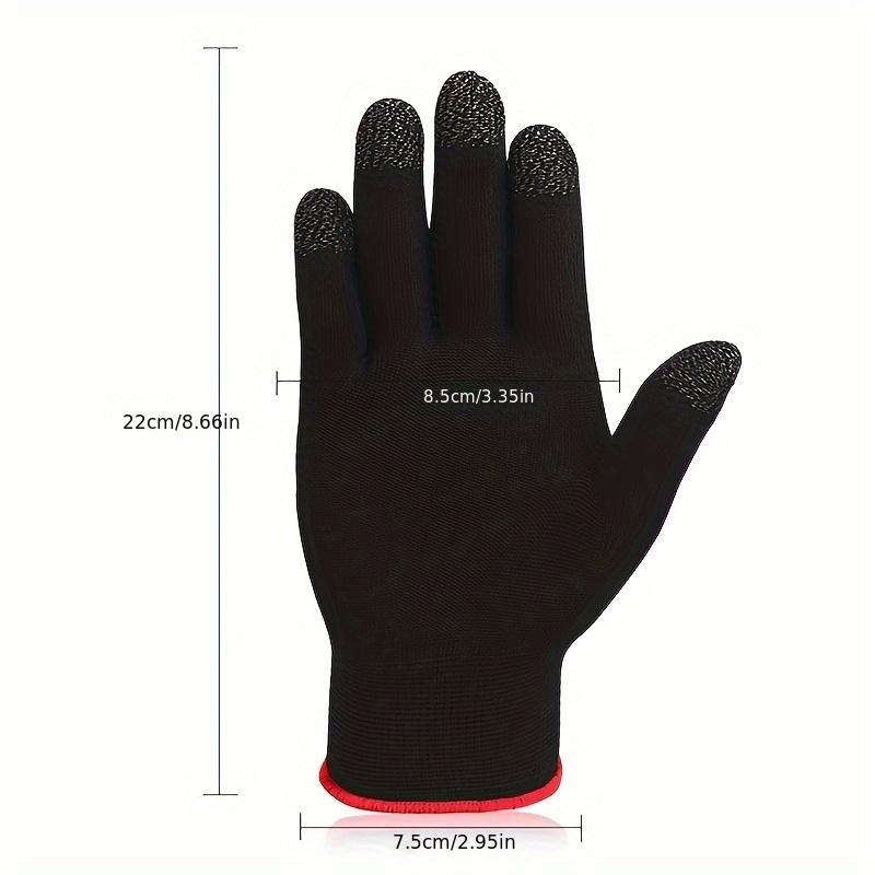 Ultra Thin Gaming Gloves, 1 Pair Breathable & Sweat-proof Mobile Phone Full Finger Glowers, Seamless Touch Screen Gloves for iPad Mobile Game Controller E-sports