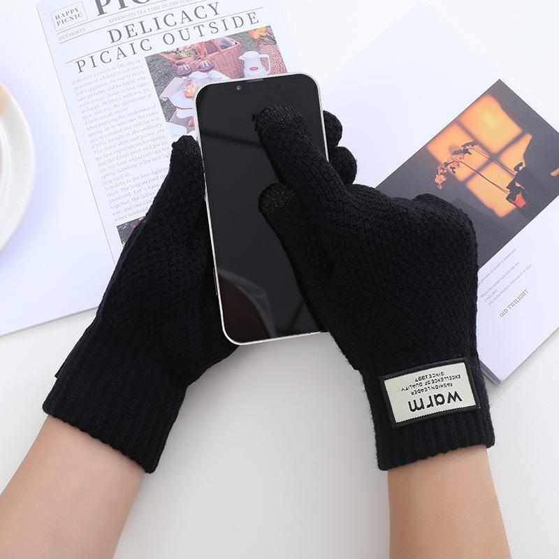 Winter Warm Touch Screen Gloves, 1 Pair Non-slip Thickened Gloves for Christmas Gift, Outdoor Cycling Hiking Fishing Gloves, Sports & Outdoor Clothes Accessories