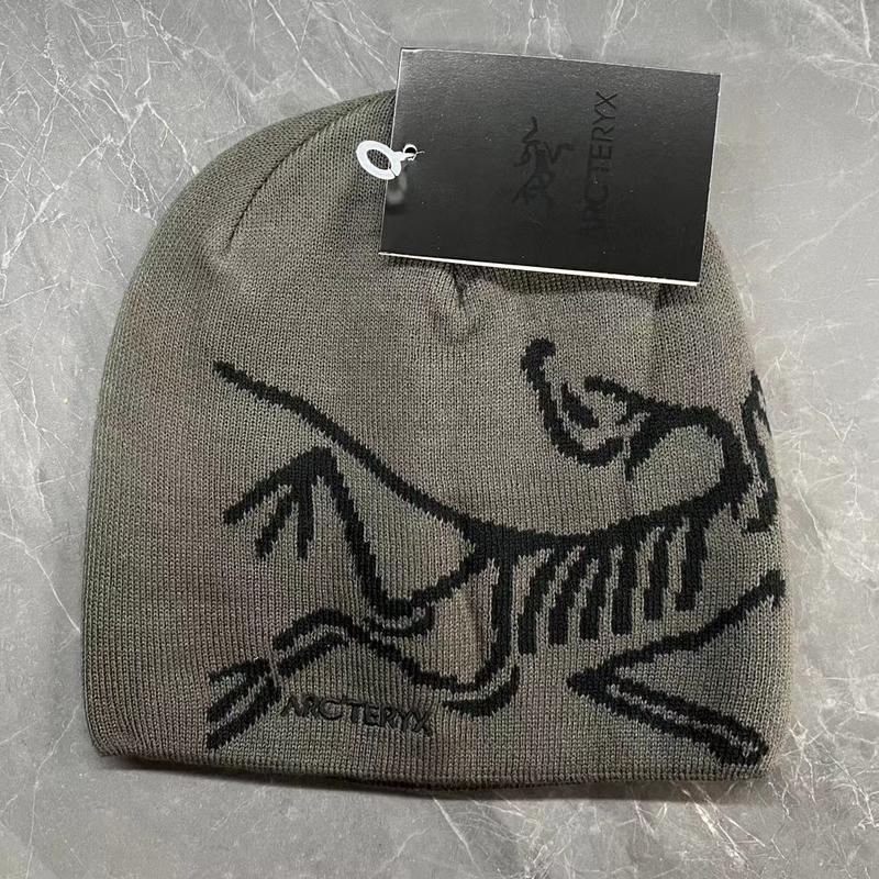 New Arcteryx Bird Head Black Toque Beanie Orca black Merino wool hat for winter casual Occasion, Autumn Winter Warm Cap with Embroidery,Outdoor Sports Hat,Ski Cap