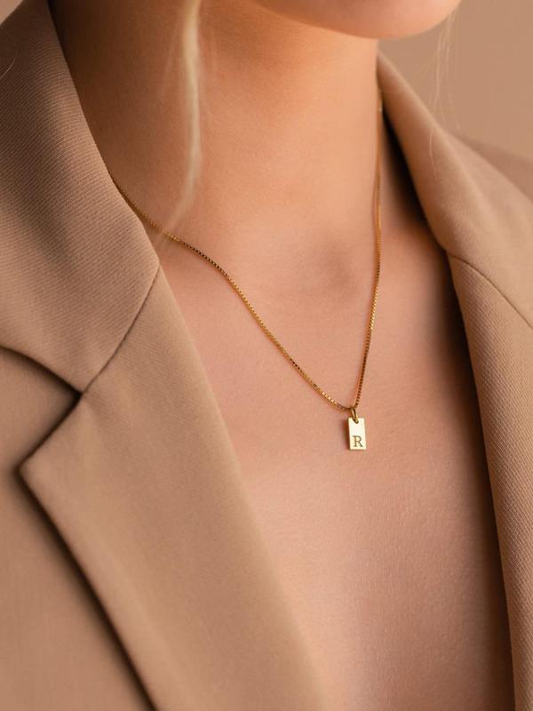 Minimalist Elegant Letter Necklace As Gift, Trendy Charm Necklace, Clavicle Chain Necklace, Vintage Jewelry As Gift for Boyfriend and Girlfriend