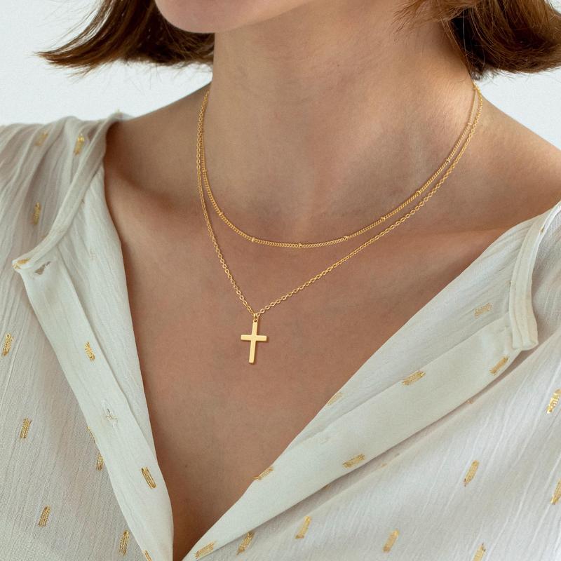 TEWIKY Simple Crown Cross Pendant  necklaces for women and men and girls beautiful necklaces for everyday clothing decoration all matched beautifully with necklaces for Christmas 2024 Ornament