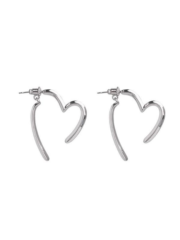 Fashionable Heart Shaped Dangle Earrings, 2024 New Style Fashion Jewelry for Party, Daily Clothing Decor, Trendy All-match & Exquisite Jewelry for Birthday Gift