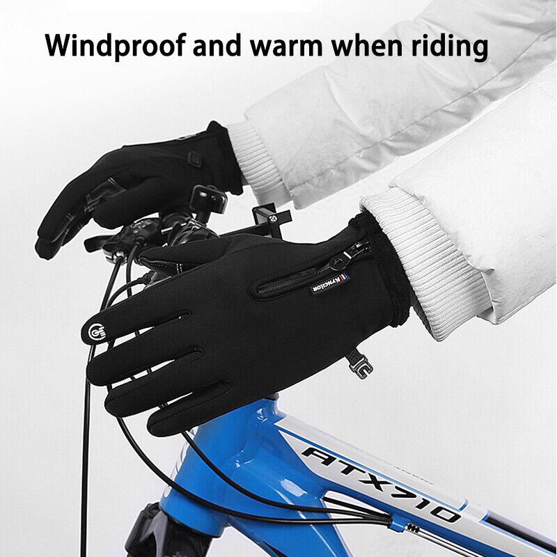 Winter Waterproof Gloves Cold Weather Keep Warm Touch Screen Full Fingers Gloves Windproof Touchscreen