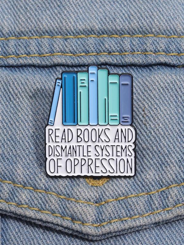 Unisex Novelty Book Design Brooch, 3 Counts Cute Book Themed Badge for Hat & Backpack & Clothes Decor, Fashion Accessories for Women & Men, Creative Gift for Book Lovers