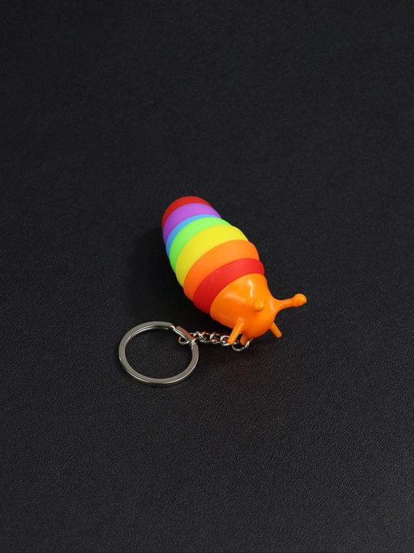 Random Color Swing Caterpillar Keychain, Small Caterpillar Key Chain for Car Keys, Caterpillar Key Holder, Swing Caterpillar Keychain, Cute Keychain, Kawaii Accessories