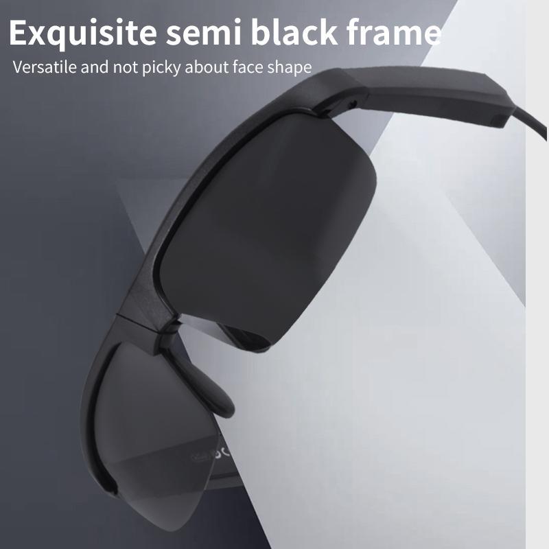 Koipsse Smart Glasses, Wireless Smart Glasses, Outdoor Sun Protective Glasses, Long Battery Life Wireless Connection V5.3 with Mic