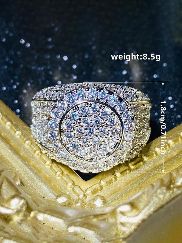 Fashion Rhinestone Decorated Engagement Ring, Fashion Jewelry for Party, Daily Decor, Trendy All-match & Exquisite Jewelry for Birthday Gift