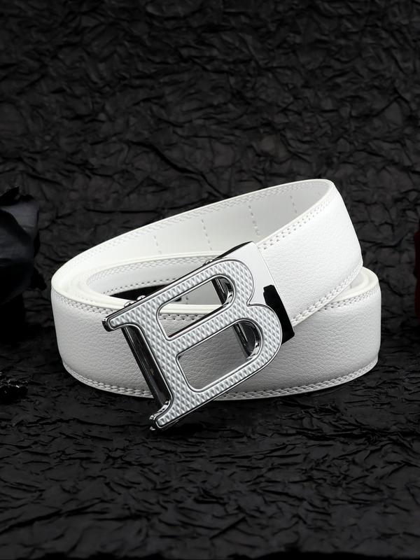 Men's Business Fashion Letter B Design Belt, Casual Waistband for Jeans Trousers, Fashion Belt for Party, Daily Decor, All-match & Exquisite Belt for Gift