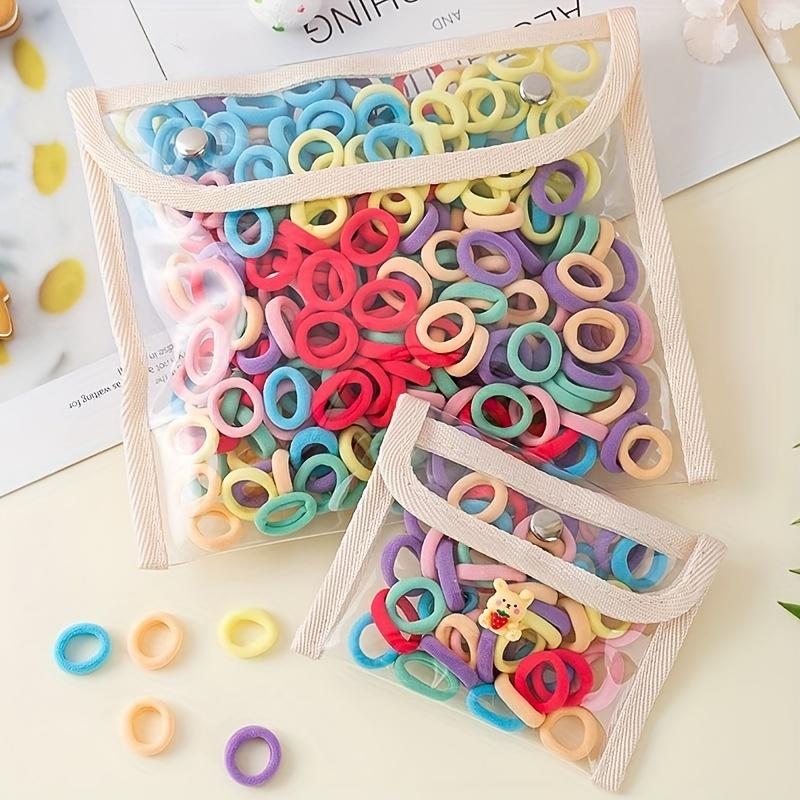 100pcs set Vibrant Elastic Hair Loops - Ponytail Holder Accessories for Women - Stylish Daily Wear Hairdressing Essentials with Colorful Design