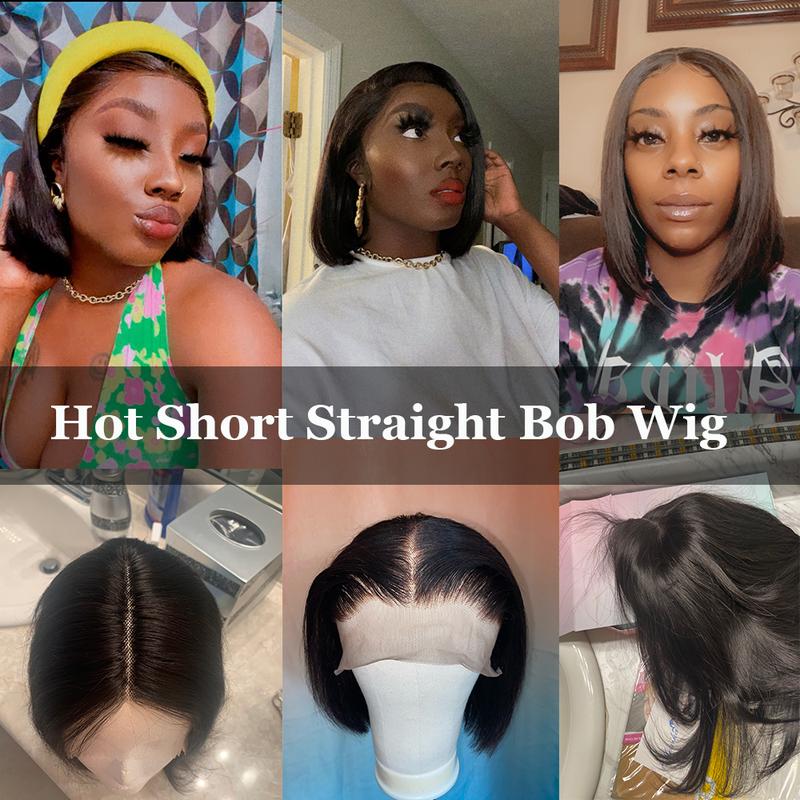 Human Hair Lace Frontal Wig Human Hair Wigs Bob Wigs Cheap Wigs On Sale Clearance Straight Lace Front Wigs Human Hair Wigs