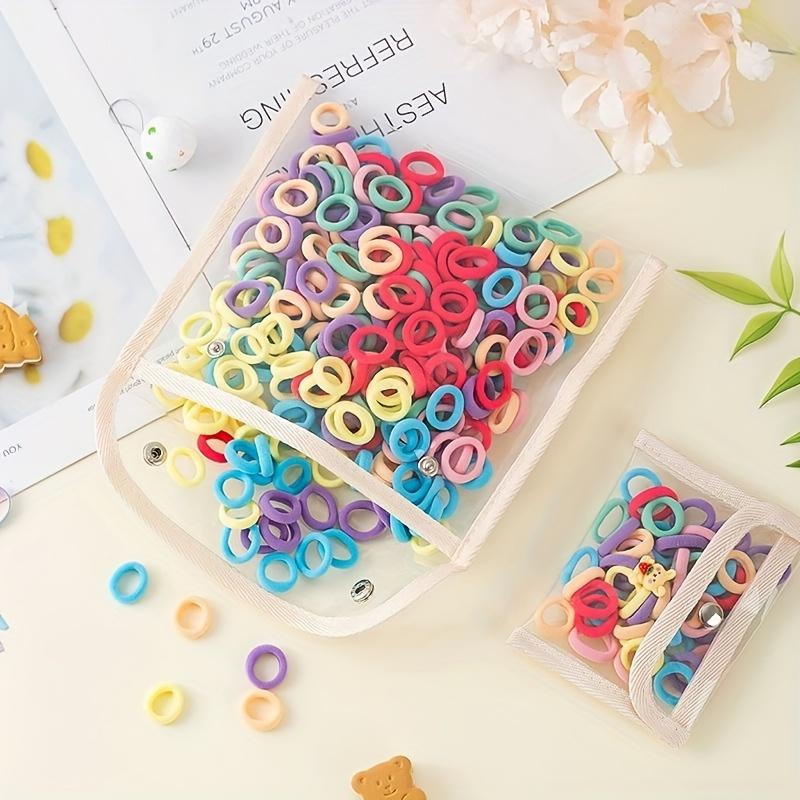 100pcs set Vibrant Elastic Hair Loops - Ponytail Holder Accessories for Women - Stylish Daily Wear Hairdressing Essentials with Colorful Design