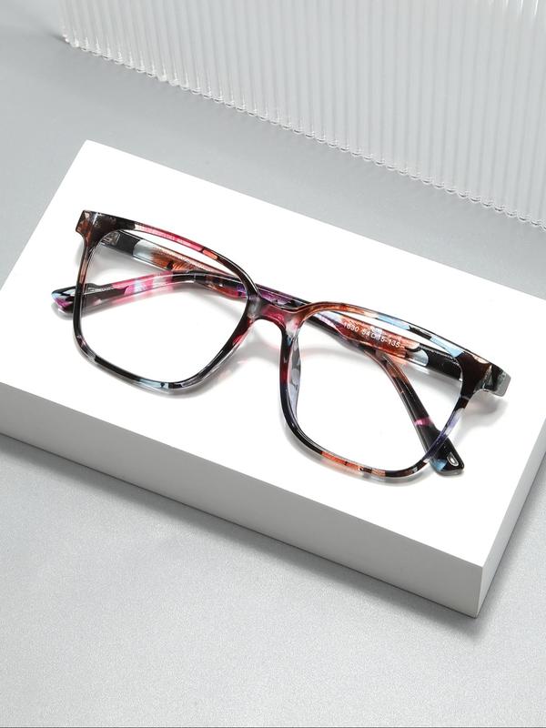 1 Pair Simple Casual Eyeglasses for Everyday Use, Summer Floral Pattern Matching Fashion Eyeglasses, Travel Accessories