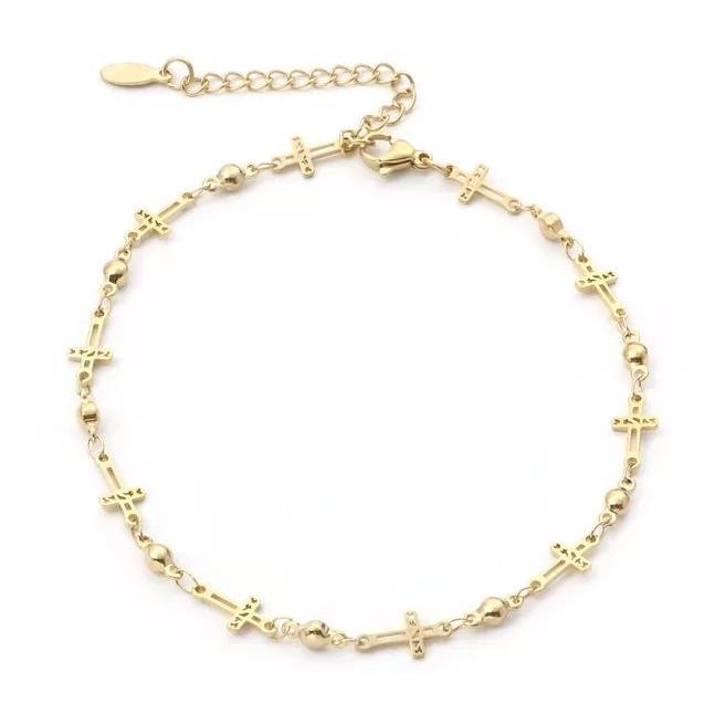 304 Stainless Steel Gold or Silver Color Anklets